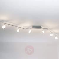 6 light led ceiling light hazel in chrome