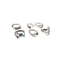 6 Piece Moon & Arrows Ring Set