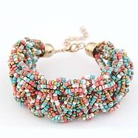 6 colors bohemia elegant fashion multilayers beads charms bracelets wo ...