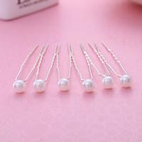 6 pieces womens pearl headpiece wedding special occasion hair pin hair ...