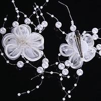6 PCS Bride\'s Flower Shape Rhinestone Pearl Wedding Hair Clip Accessories