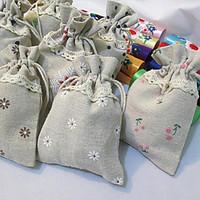 6 Piece/Set Favor Holder-Cuboid Jute Favor Bags Non-personalised