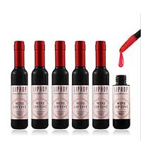 6 Colors Liphop Wine Bottle Shape Wine Extract Liquid Lip Gloss Lip Stain