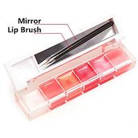 6 color pink lip gloss assorted 2 color