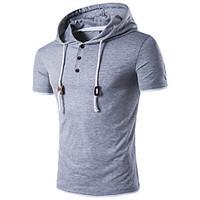 6 Colors Plus Size M-3XL Men\'s Casual/Daily Simple Active Spring Summer T-shirtSolid Round Neck Short Sleeve Cotton Thin