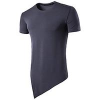 6 Colors Plus Size M-3XL Men\'s Going out Casual/Daily Vintage Simple Spring Summer T-shirtSolid Round Neck Short Sleeve Cotton Thin