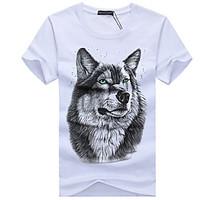 6 Colors S-5XL Plus Size 3D T Shirt Men Summer New Arrvial Funny Wolf Print Round Neck Short Sleeve Cotton Youth loose T-shirts