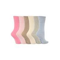 6 pair gentle grip plain socks