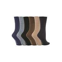 6 pair gentle grip plain socks