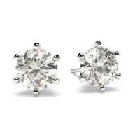 6 Prong Setting Stud Earring