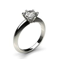6 Prong Setting Plain Engagement Ring
