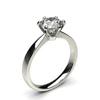 6 Prong Setting Plain Engagement Ring