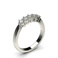 6 Prong Setting Plain Five Stone Ring