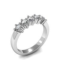 6 Prong Setting Plain Five Stone Ring