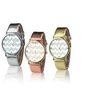 £6 instead of £29 for a ladies\' metallic chevron watch  choose from three colours from Solo Act Ltd - save 79%
