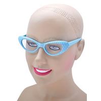 60\'s Blue & White Cateye Glasses