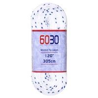 6030 Waxed Skate Laces White/Blue