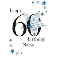60th blue star | sixtieth age card