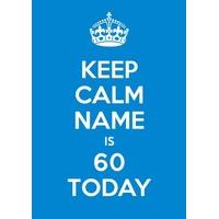 60th Blue Birthday Card