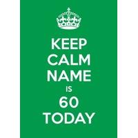 60th Green Birthday Card