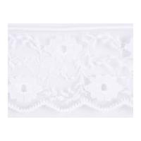 60mm Essential Trimmings Delicate Nylon Lace Trimming White