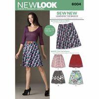 6004 - New Look Ladies\' Learn To Sew Skirts A (4-16) 381981