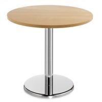 600mm dia bistro table beech chrome