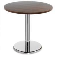 600mm dia bistro table walnut chrome