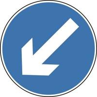 600mm diameter keep left roll up sign