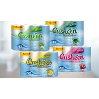 60 Cusheen Quilted Scented Luxury 3-Ply Toilet Paper Rolls