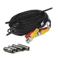 60FT(18.3M) CCTV Security Surveillance Camera Video Power Extension Cable Pre-made All-in-One BNC RCA Cable