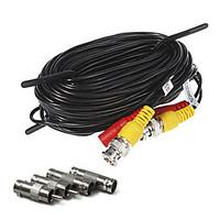 60FT(20M) CCTV Security Surveillance Camera Video Power Extension Cable Pre-made All-in-One BNC RCA Cable