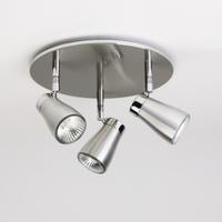 6042 Scala Triple Round Spotlight In Brushed Aluminium