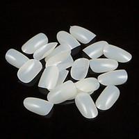 600pcs/pack Beauty Round Short Natural Nail Tips Salon Full Cover False French Nail Art Tips Fake Acrylic Nails