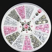 600PCS Manicure Shiny Diamond White AB Imitation Drill Box