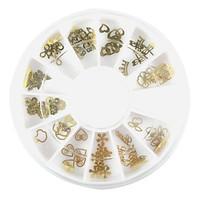 60PCS 2D Alloy Cartoon Nail Decorations Multi-Style