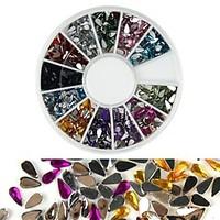600PCS 12 Color Drop Shaped Diamond Nail Art Decoration