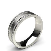 600mm studded comfort fit mens wedding band