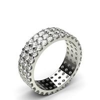 6.00mm 4 Prong Setting Full Eternity Diamond Ring