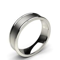 6.00mm Plain Comfort Fit Mens Grooved Wedding Band