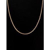 60cm, 3mm, 18K Gold Plated Thin Figaro Chain Men\'s Swirl Chain Necklace, Uneasy Fade Jewelry Christmas Gifts