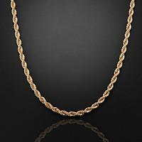 60cm, 8mm, Rose Gold Plated Thick Chunky Figaro Chain Men\'s Swirl Chain Necklace, Lobster Clasp Jewelry Christmas Gifts