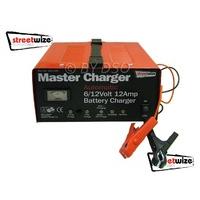 6/12v 12 Amp Metal Case Battery Charger