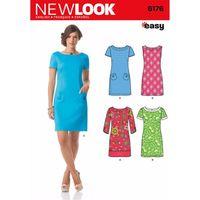 6176 new look ladies dress with sleeve variations a 8 18 382022