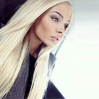 613 blonde color synthetic lace front wig straight hair heat resistant ...