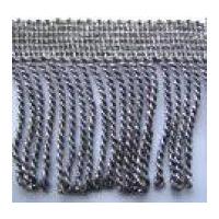 62mm Essential Trimmings Metallic Bullion Furnishing Fringe Trimming Silver