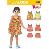 6200 - New Look Toddlers\' Dress, Top & Bloomers A (1/2-4) 382028