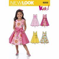 6202 - New Look Child\'s Dress And Sash A (3-8) 382029