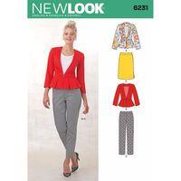 6231 - New Look Ladies\' Skirt, Trousers & Peplum Jackets A (8-18) 382047