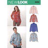 6232 new look ladies and mens button down shirt a 8 xl 382048